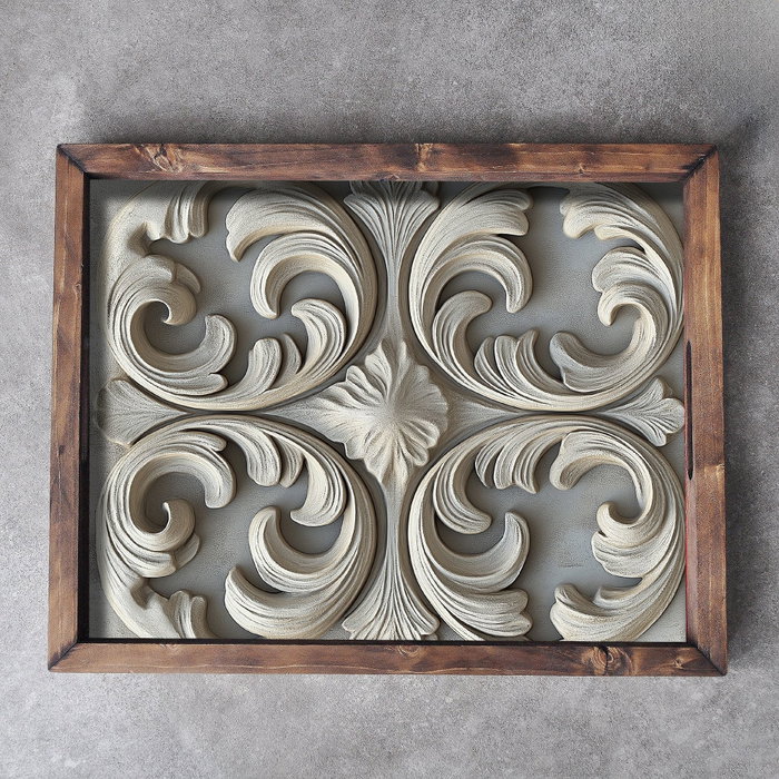 Aberto Design REF036 Bandeja Madera Maciza 48x38x4 cm